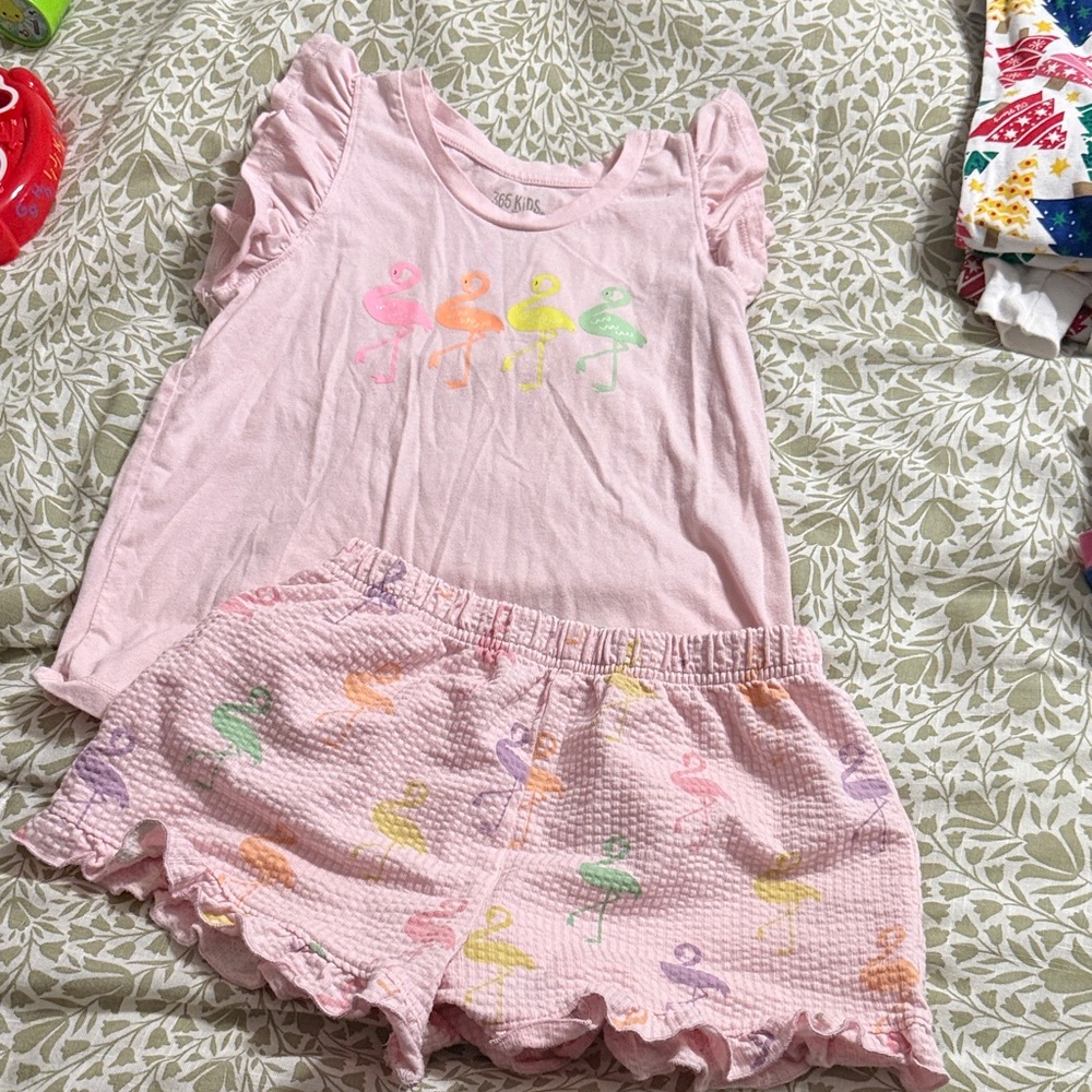 Garanimals Pastel Flamingo Pajama Set